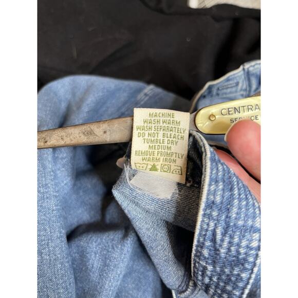 Orvis Blue Denim Dress Size 8 Medium All Cotton Deep Pockets Button Up - Picture 11 of 11